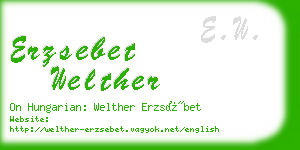 erzsebet welther business card